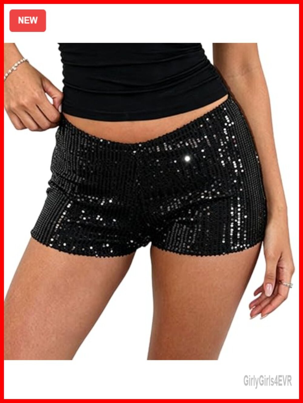 Sequin Micro Shorts Low Waist Sparkly Y2k Mini Shorts